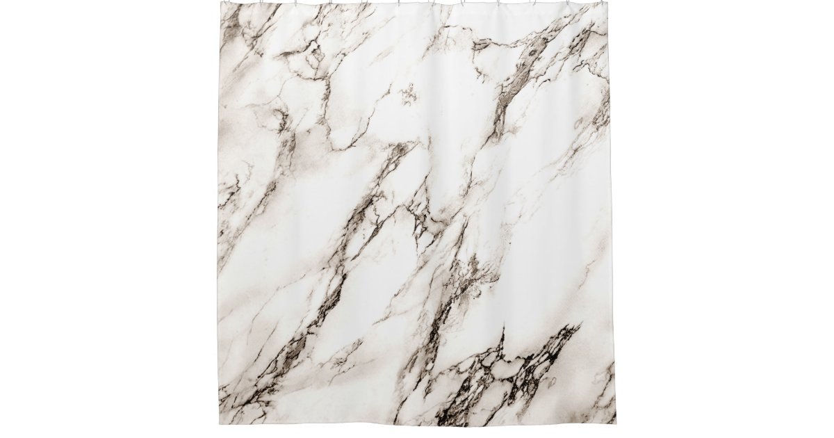Brown Marble Look Shower Curtain Zazzle