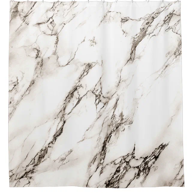 Brown Marble Look Shower Curtain Zazzle