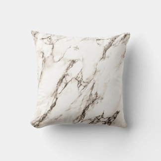 Brown Marble Look Throw Pillow