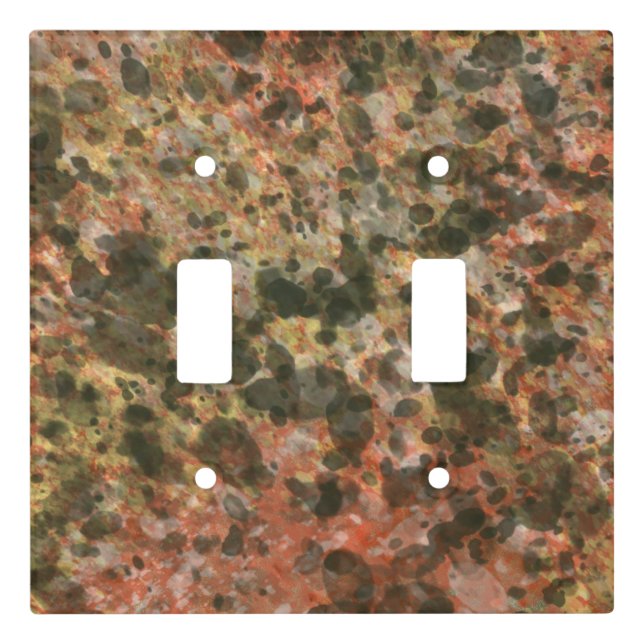  Brown Marble Pattern Light Switch Cover  (Front)
