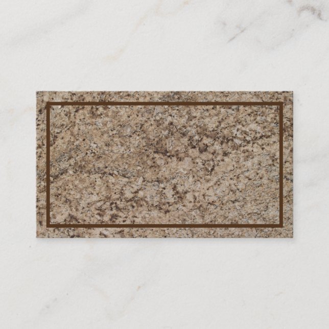 Brown Marble Textured Business Card (Front)