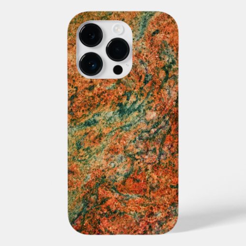 Brown Marble With Green Accent Case_Mate iPhone 14 Pro Case