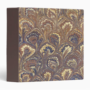 Brown Marbled Paper 3 Ring Binder