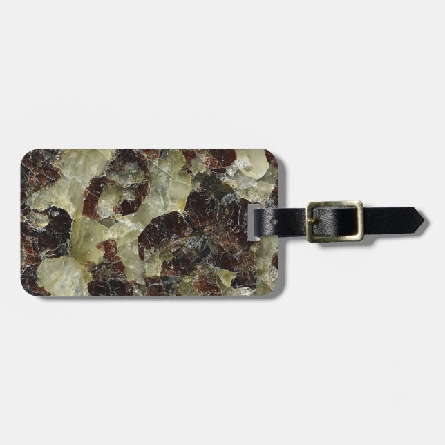 Brown Marbled Quartz Luggage Tag (Front Horizontal)