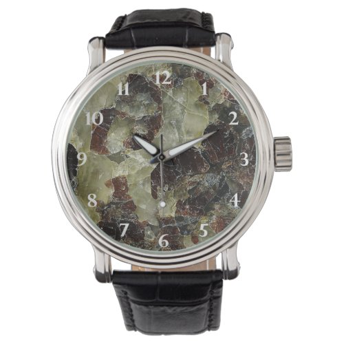 Brown Marbled Quartz Watch