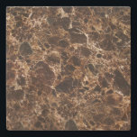 Brown Marbled Spotted Square Stone Coaster<br><div class="desc">Brown Marbled Spotted Square Stone Coaster</div>
