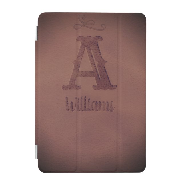 Brown & Marine Vinyl stylish iPad Mini Cover (Front)