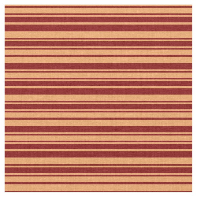 Brown & Maroon Pattern of Stripes Fabric (Close Up)