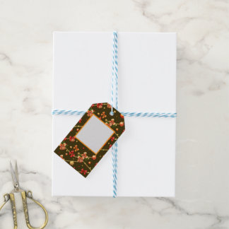 Brown Matte Christmas Design Gift Tags