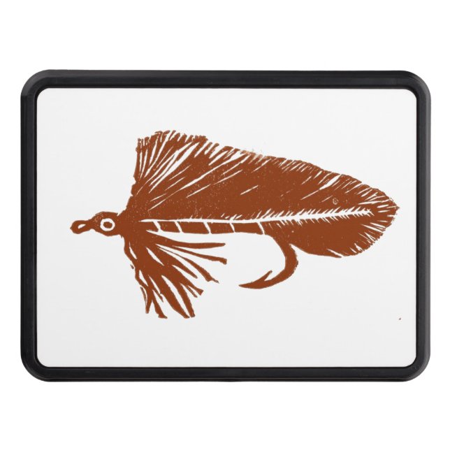 Brown Matuka streamer, fly fishing, fly tying art Hitch Cover (Front)