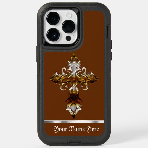 Brown Medieval Cross  iPhone 14 Pro Max Case