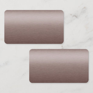 Brown Metal Blank Business Card