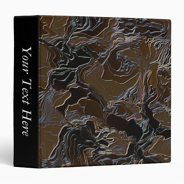 Brown Metalic Camo Personalized Binder (Front/Spine)