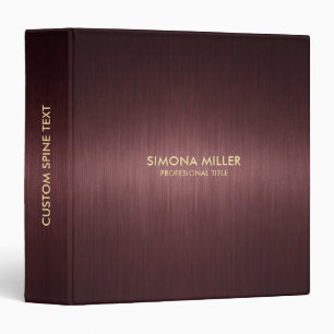 Brown Metallic Background 3 Ring Binder
