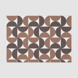 Brown Mid Century Modern Pattern Tissue Paper