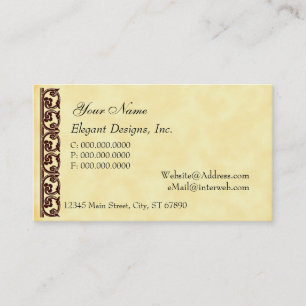 Brown Midieval Element Business Cards