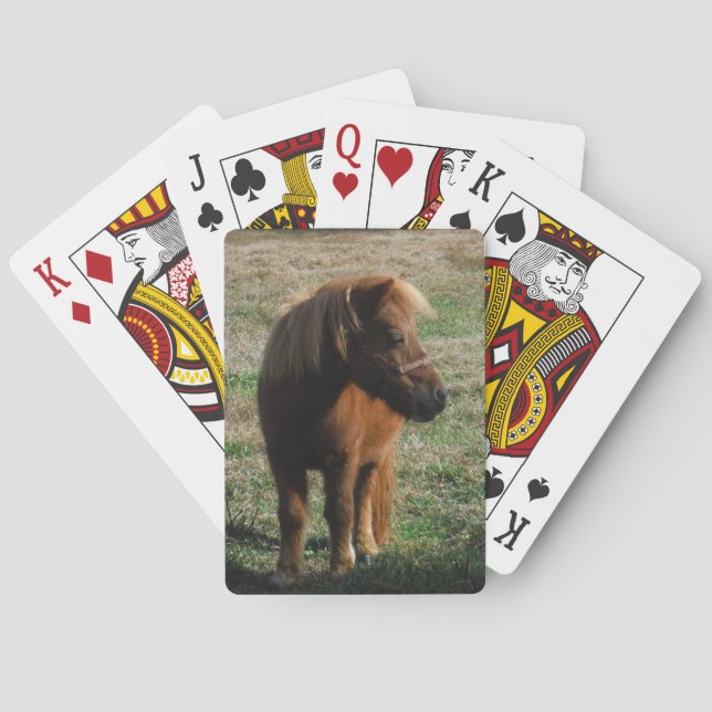 Brown Miniature Horses Poker Cards (Back)