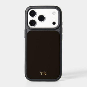 Brown Minimal iPhone Case Luxury Monogram