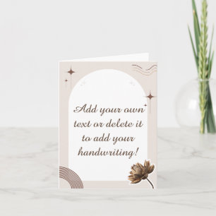 Brown Minimalist Boho Notes Customizable