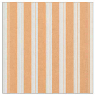 Brown & Mint Cream Colored Lined Pattern Fabric