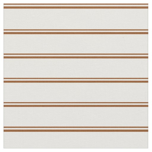 Brown & Mint Cream Stripes Pattern Fabric