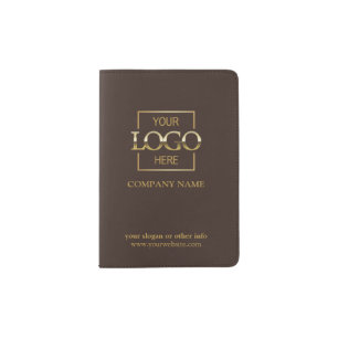 Brown Modern Custom Professional Business Travel Passport Holder