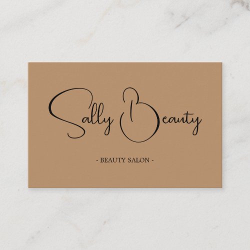 Brown Modern Elegant Minimalist Loyalty Card