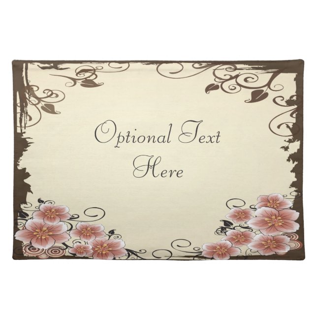 Brown Modern Flower Placemat (Front)