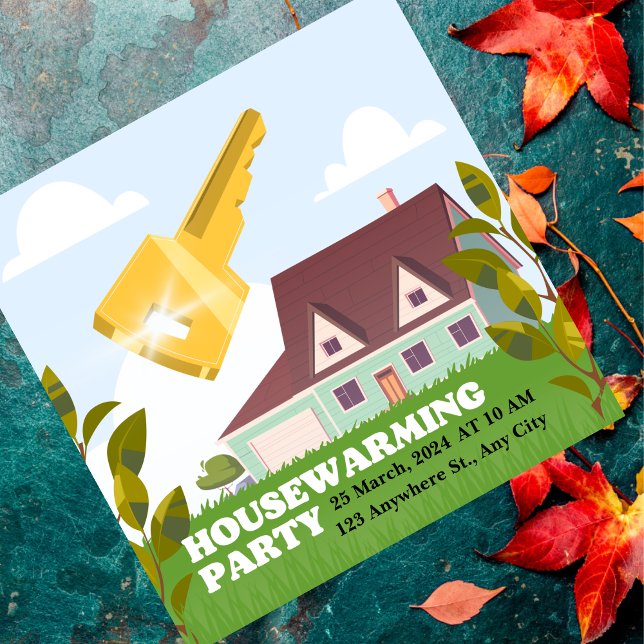 Brown Modern Housewarming Party Invitation (Creator Uploaded)