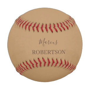 Brown monogram calligraphy minimalist professional baseball