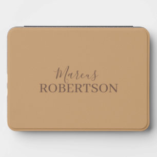 Brown monogram calligraphy minimalist professional kindle cover