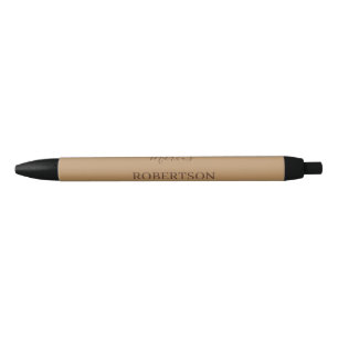 Brown monogram calligraphy minimalist professional pen
