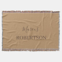 Brown monogram calligraphy minimalist professional