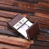 Brown Monogram Leather Business Card Holder (Inside)