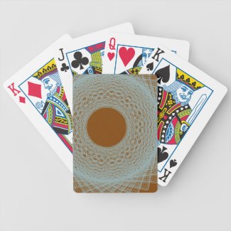 brown moon radiating white light abstract art bicycle playing cards