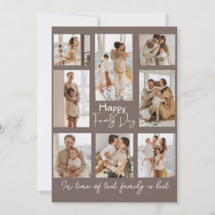 Brown Multi Photo Father's day Holiday Card