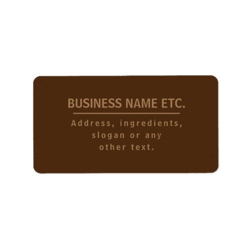 Brown Multi_Purpose Label