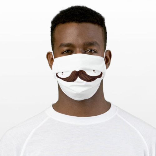 Brown Mustache Adult Cloth Face Mask