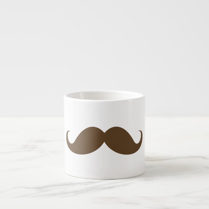 Brown mustache espresso novelty mug espresso mug