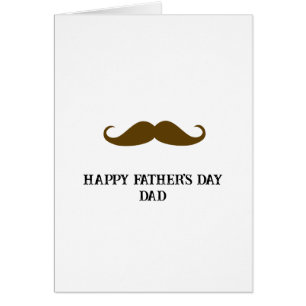 Brown Mustache Father's Day Cards