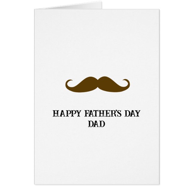 Brown Mustache Father's Day Cards (Front)