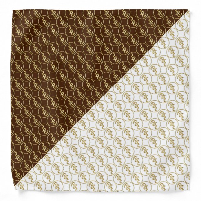 Brown N Gold Don Jaymor Bandana (Front)