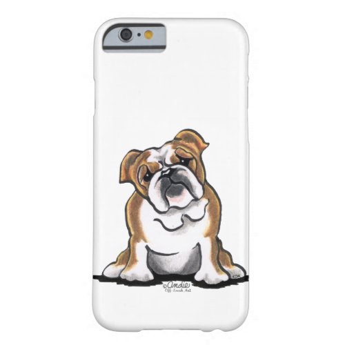 Brown n White English Bulldog Sit Pretty Barely There iPhone 6 Case