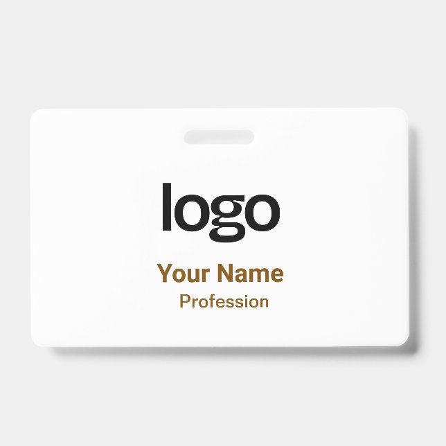 Brown Name Tags Badges (Front)