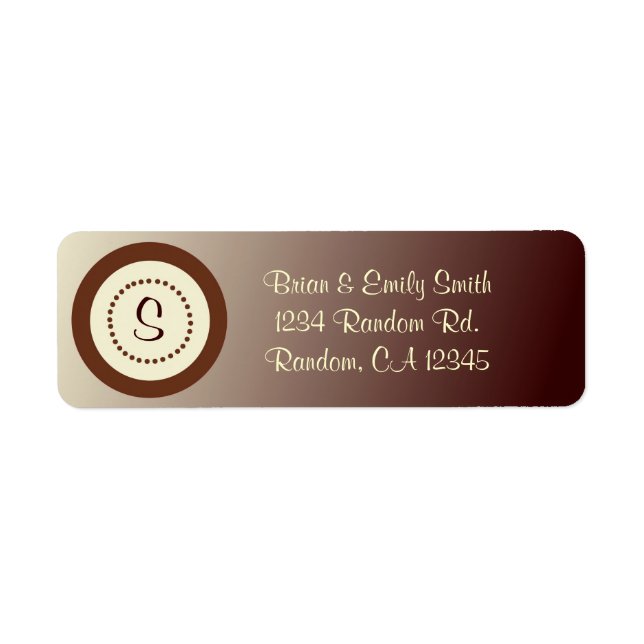 Brown natural fade customizable labels (Front)