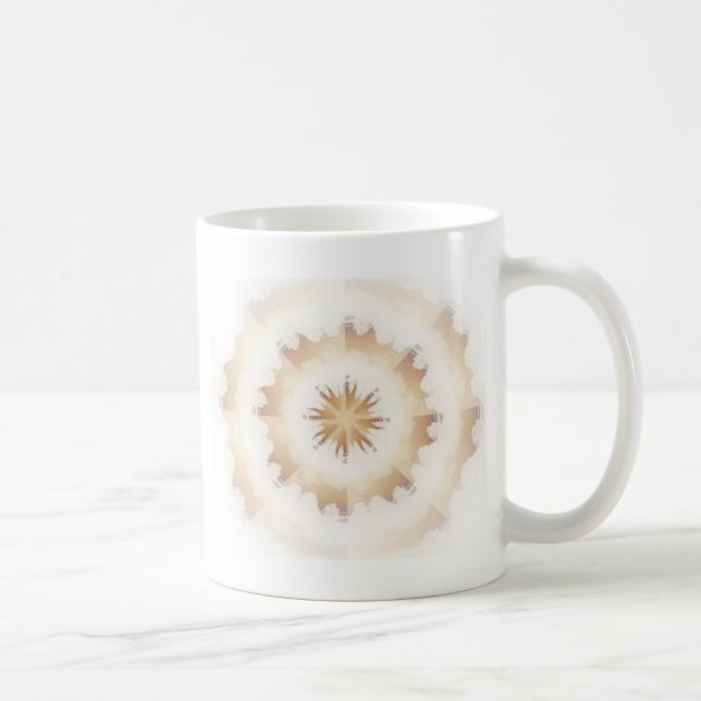 Brown Nature Kaleidoscope Coffee Mug (Right)