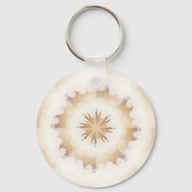 Brown Nature Kaleidoscope Keychain (Front)
