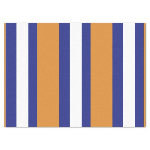 Brown navy blue and white stripes tissue paper