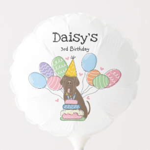 Brown Neapolitan Mastiff Dog Birthday Party Balloon