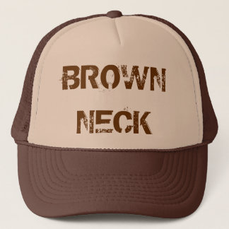 BROWN NECK TRUCKER HAT